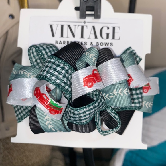 🎅🏻 BOGO!!!! 2 For 1 Thru 12-19!!! Handmade Vintage 80s Christmas Loop HairBows - Picture 7 of 11